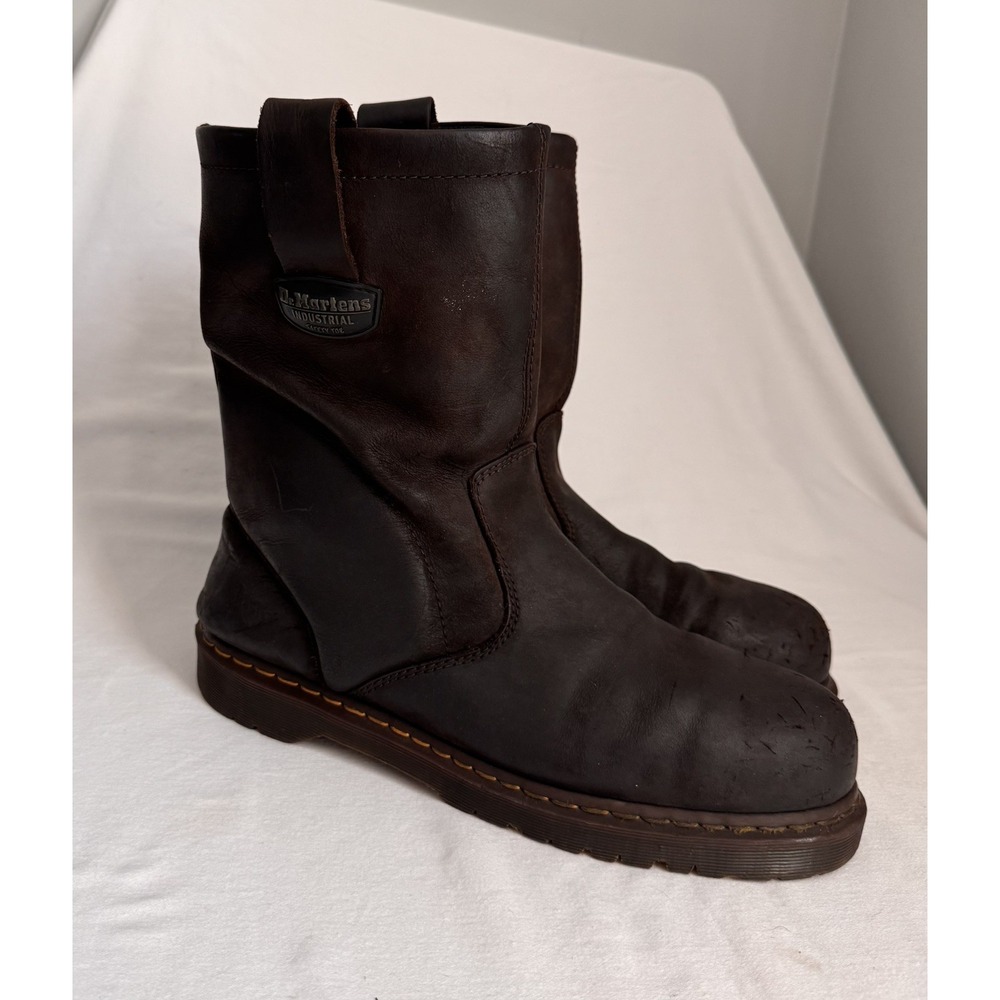 Dr. Martens Icon Industrial Steel-Toe Mens Size US 14 Brown Leather Work Boots